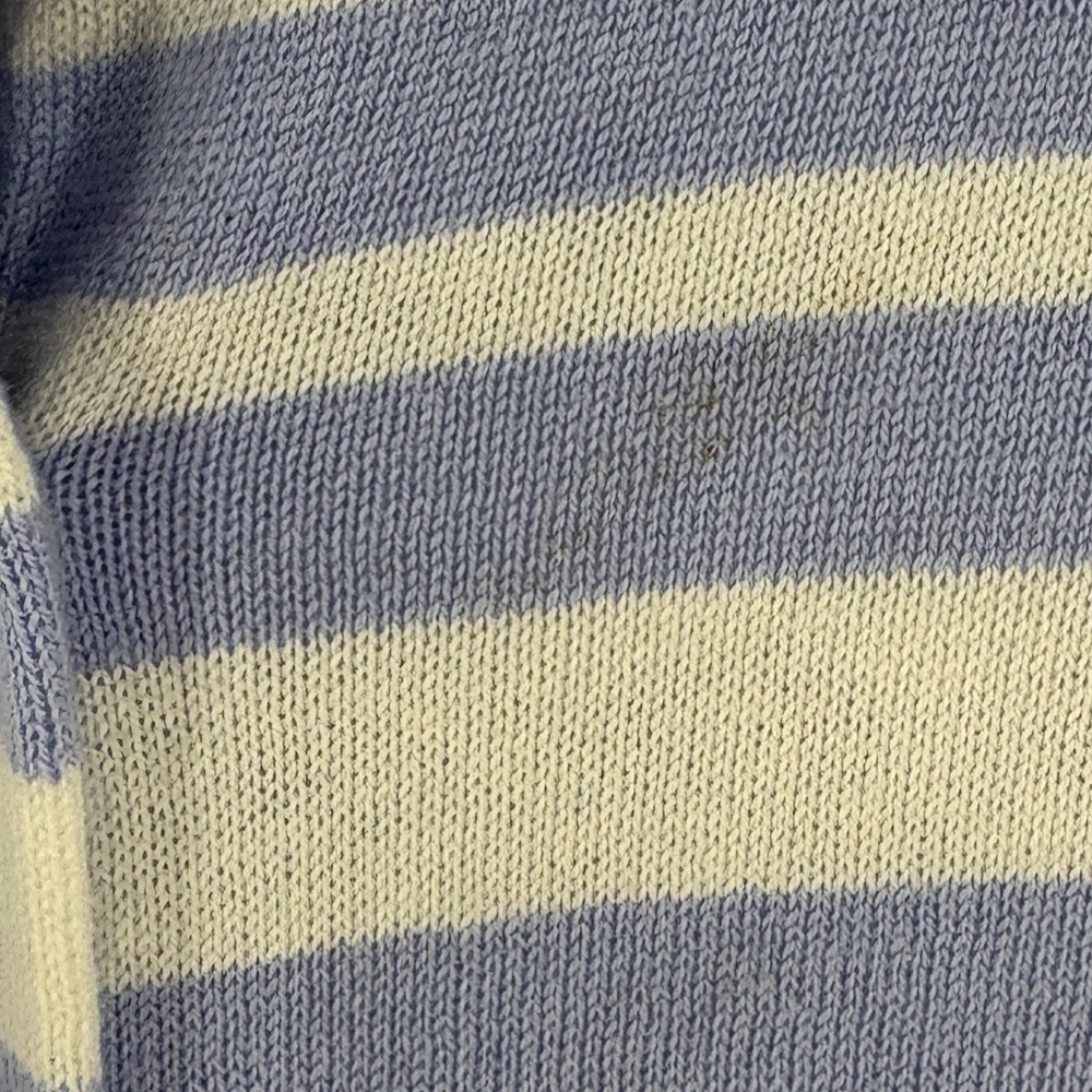 Lord & Taylor Womens Periwinkle Striped Button Up Cardigan X-Large  Preppy - Picture 5 of 10